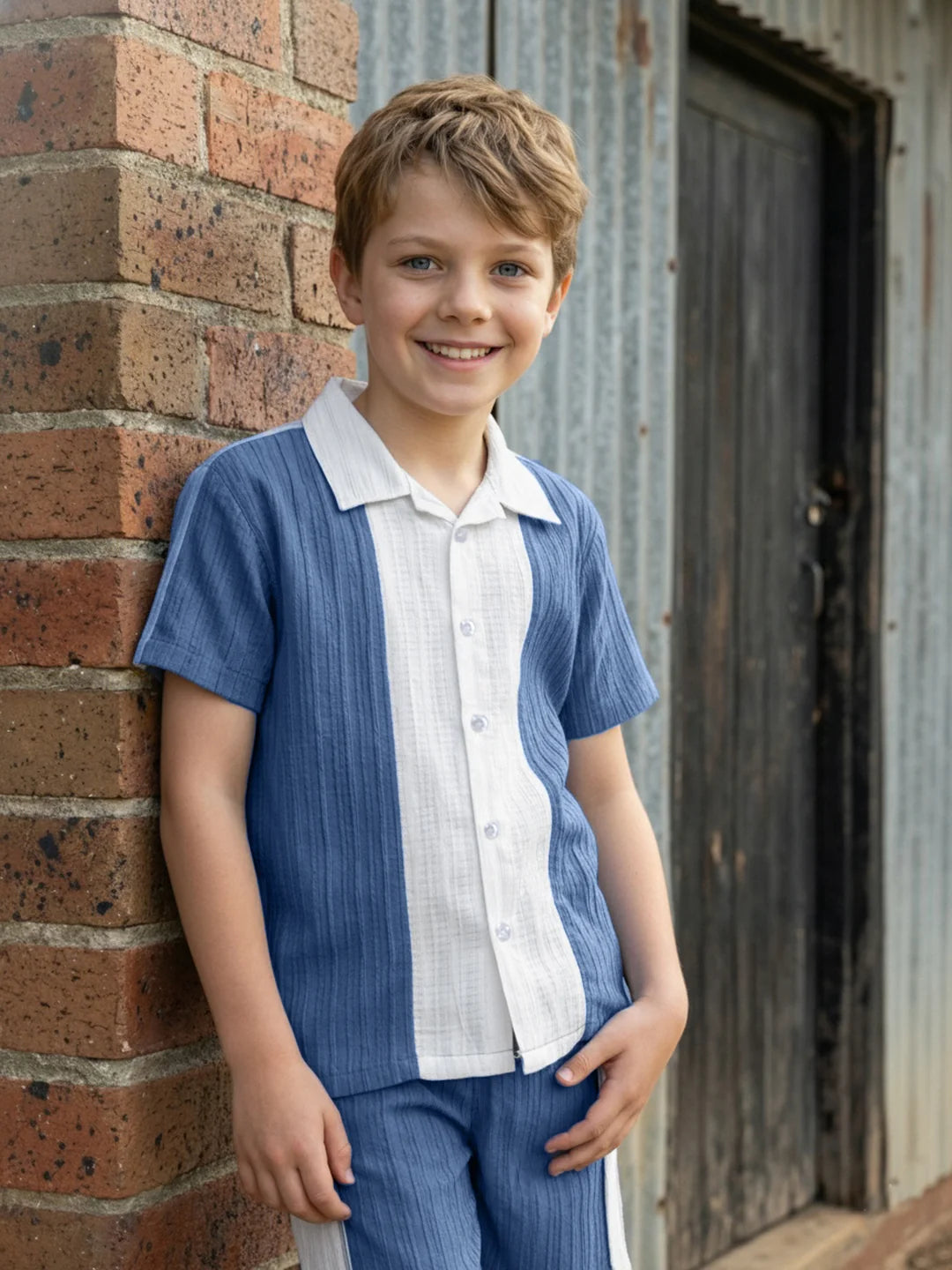 Boys Multi Colorblock Regular Fit Shirt